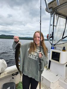 Angler with a large 21-inch fish in Maine