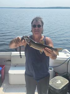 Lake Trout caught while fishing in ME