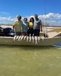 Group Redfish Fishing In Aransas Bay, TX