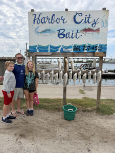 Fresh catch displayed at Rockport TX harbor.