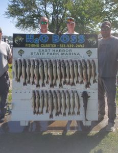 Two people fishing at lakeside location