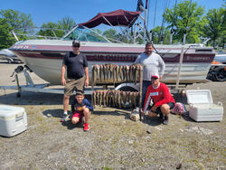 Four people fishing in Lorain