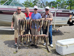 4 people fishing at Lorain