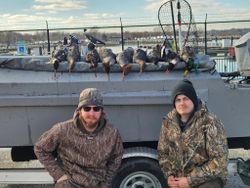 Two people enjoying a fishing trip in Lorain