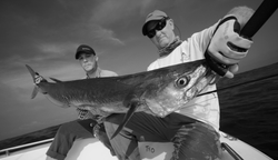 Lone angler fishing in NC waters