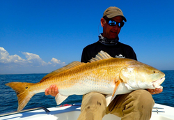 A single angler fishing on the waters near Harkers Island