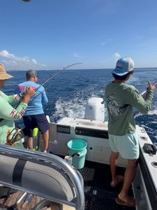 Scenic view of a person fishing in Lantana