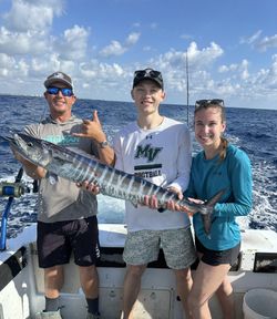 Wahoo fish caught during deep sea fishing trip in Lantana Florida