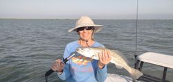 Spotted Weakfish, a 21-inch fish caught while fishing at Port Mansfield