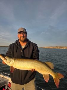 A single muskellunge caught while fishing in Valentine