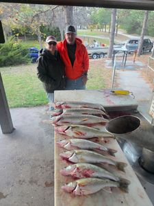 4 fish caught by 2 people during a fishing outing in Valentine
