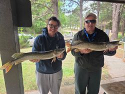Two huge northern pike fish caught in NE