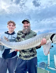 A massive Lake Sturgeon caught while fishing in Algonac