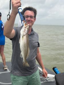 Happy Speckled Trout Catch