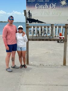 Two people fishing in Rockport