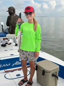 Fresh caught fish displayed on fishing boat deck in Rockport TX