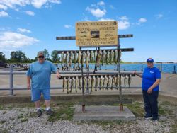 Two people on a fishing cruise in Conneaut