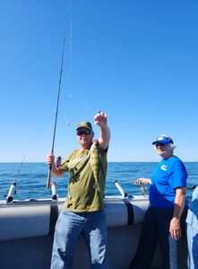 Two people fishing in Ohio