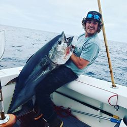 A lone angler fishing for the best catch in San Diego