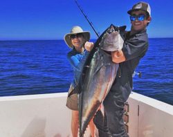 A huge yellowfin tuna caught while fishing in CA