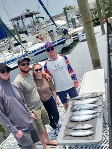 Three Wahoo Fish and Little Tunny caught on fishing trip at Atlantic Beach