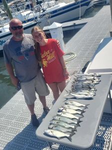 3 bluefish caught during fishing trip in NC