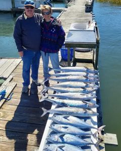 Two coho salmon caught during fishing trip at Atlantic Beach