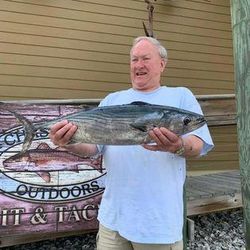 Lone angler enjoying fishing in NC