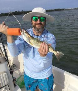 Lone angler casting line in Florida