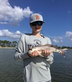 A single redfish caught while fishing in Florida