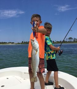 Spotted weakfish caught while fishing in FL