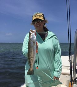 Spotted weakfish caught while fishing in Florida