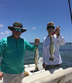 Two spotted weakfish caught while fishing in FL