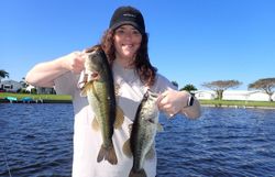 Two largemouth bass caught while fishing in FL