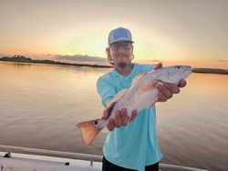 Angler fishing in Fritch