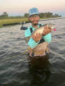 Lone angler fishing in TX