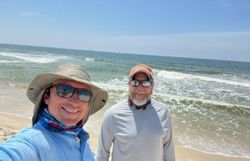 Two people enjoying fishing in Florida