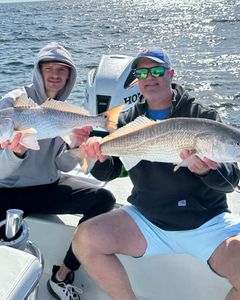 Two redfish caught while fishing in Panama City Beach