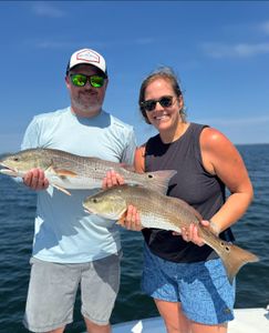 Two redfish caught while fishing in Panama City Beach