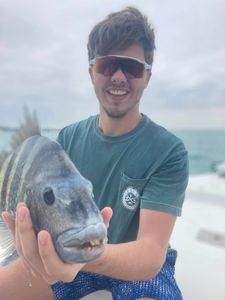 A person fishing in Panama City Beach