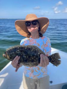 Caught a summer flounder fish while fishing in FL