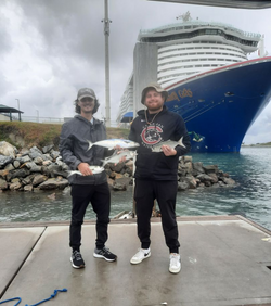 Two anglers fishing at Port Canaveral