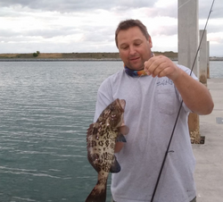 A gag grouper caught while fishing in Florida