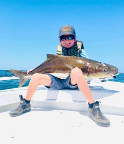 Proudly displaying today's catch!