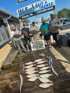 5 people fishing in Virginia