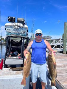 Two gag grouper fish caught in FL