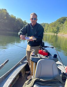 Jim with a nice slot fish. Hopper Dropper/dropper!