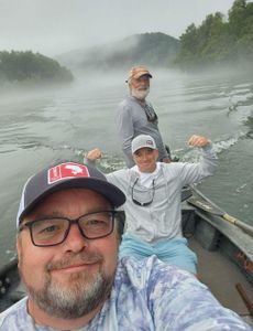 Three people fishing in Kentucky