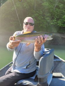 A rainbow trout fishing catch in KY