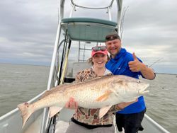 Large Redfish Caught in Port O'Connor, TX